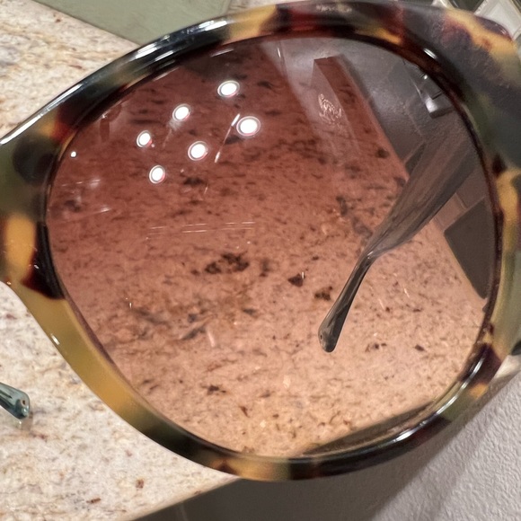 COACH Audrey dark vintage tortoise and Tiffany Blue sunglasses - Picture 7 of 7